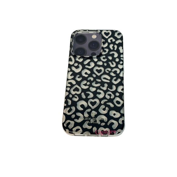 KATE SPADE iPhone 15 Pro Max Clear phone case w Graphic Leopard NEW - Picture 5 of 8